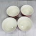 American Atelier PLAID RED White Crossed Line Stoneware Soup Cereal Bowls Set 4