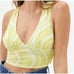 Urban Outfitters Phoenix Plunging Tie Back Tank Crop Top Neon yellow sz Small gr