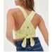 Urban Outfitters Phoenix Plunging Tie Back Tank Crop Top Neon yellow sz Small gr