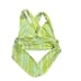 Urban Outfitters Phoenix Plunging Tie Back Tank Crop Top Neon yellow sz Small gr