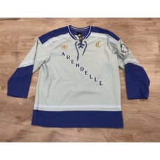 Disney Frozen Hockey Jersey Adult 2XL XX-Large Elsa Arendelle Embroidered Shirt