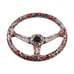 NEW JDM UNIVERSAL 350MM STICKERBOMB Acrylic Deep Dish 6 Holes Steering Wheel