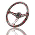 NEW JDM UNIVERSAL 350MM STICKERBOMB Acrylic Deep Dish 6 Holes Steering Wheel