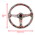 NEW JDM UNIVERSAL 350MM STICKERBOMB Acrylic Deep Dish 6 Holes Steering Wheel