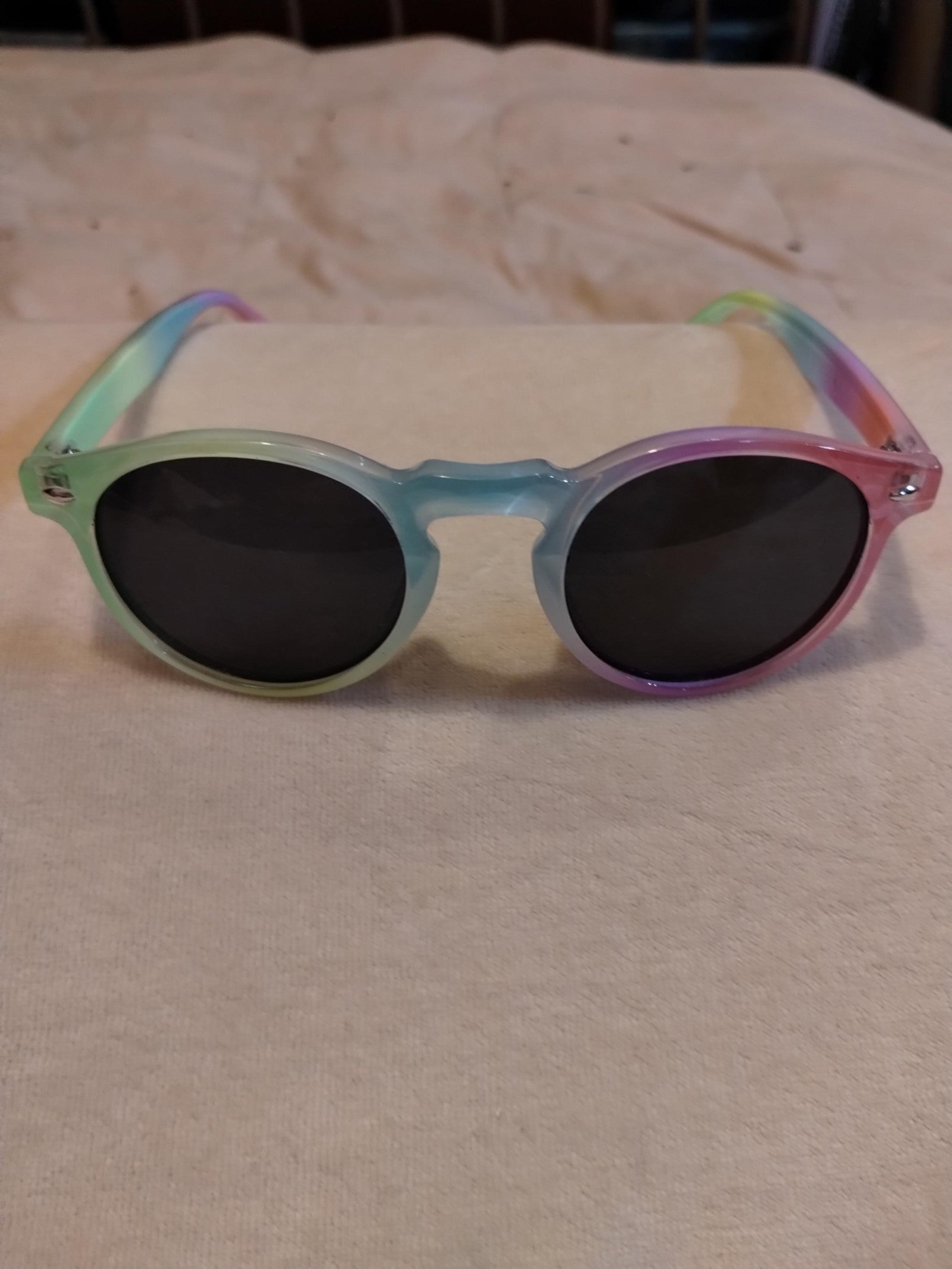 Target Sunglasses rainbow colors made from 40% recycled plastic