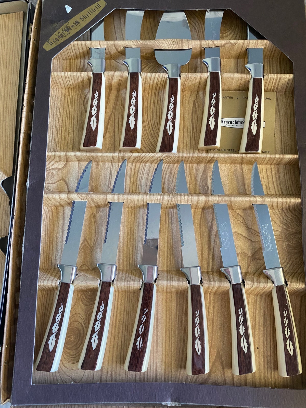 Set of 5 English stainless steel Coltery