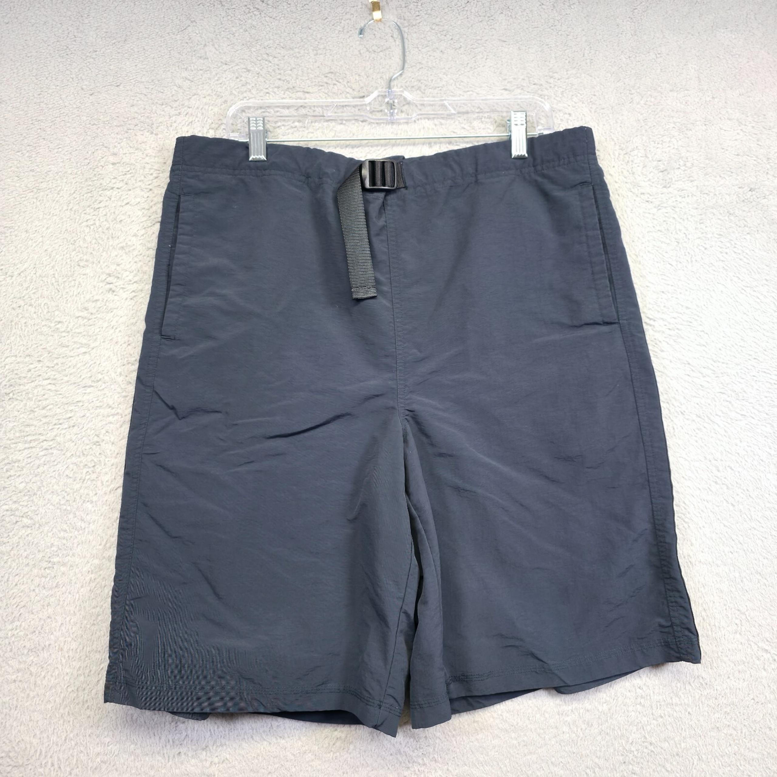 Vintage Y2K Gap Shorts Men L Black Chino Striped Side Performance Outdoor Sports