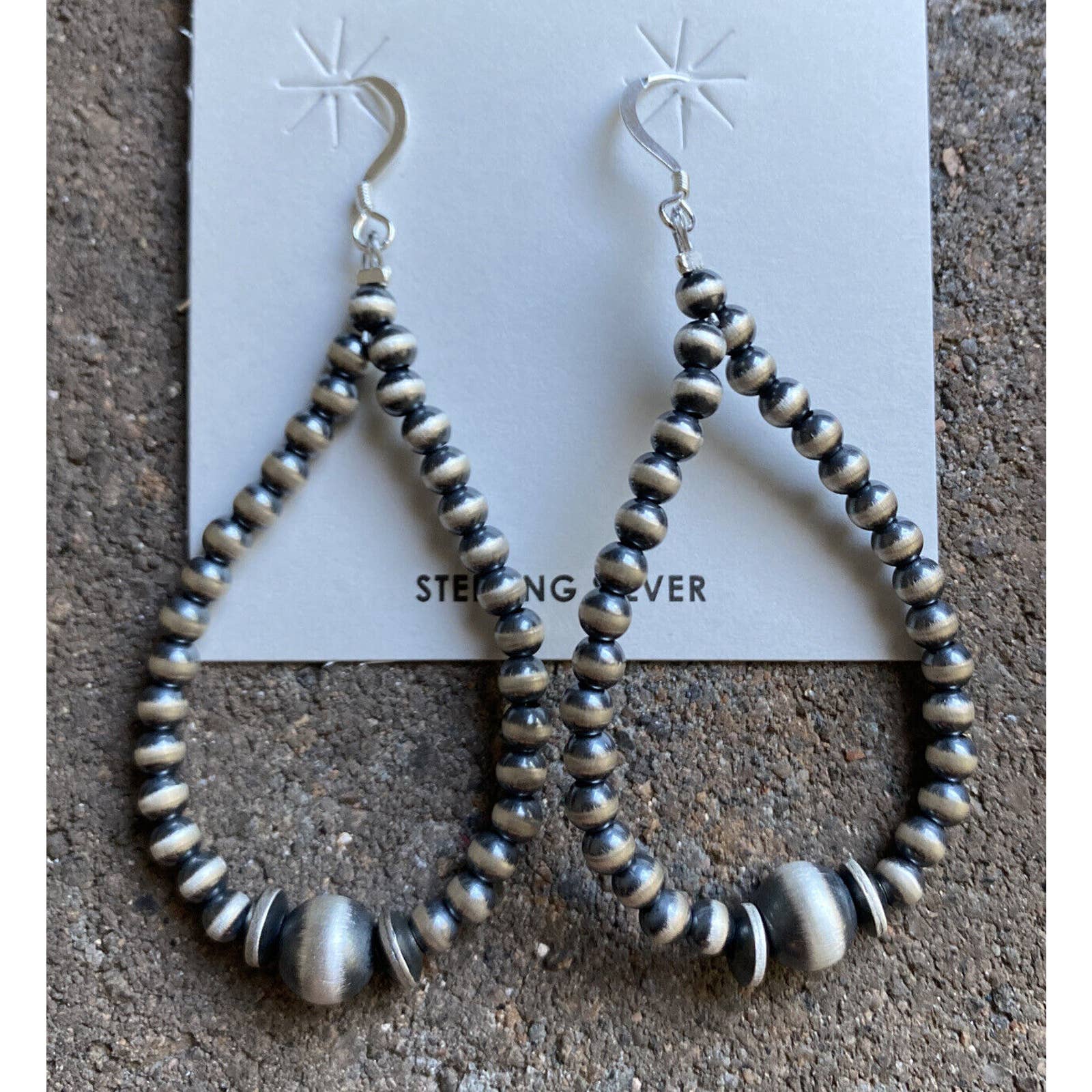 Sterling Silver Pearls Loop Earrings. 4mm-8mm
