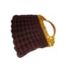 Vintage Crocheted Bag With Celluloid? Molded Handle (A6400)