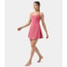 NWT Halara Everyday Cloudful Fabric Backless 2-in-1 Workout Dress Begonia Rouge