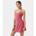 NWT Halara Everyday Cloudful Fabric Backless 2-in-1 Workout Dress Begonia Rouge