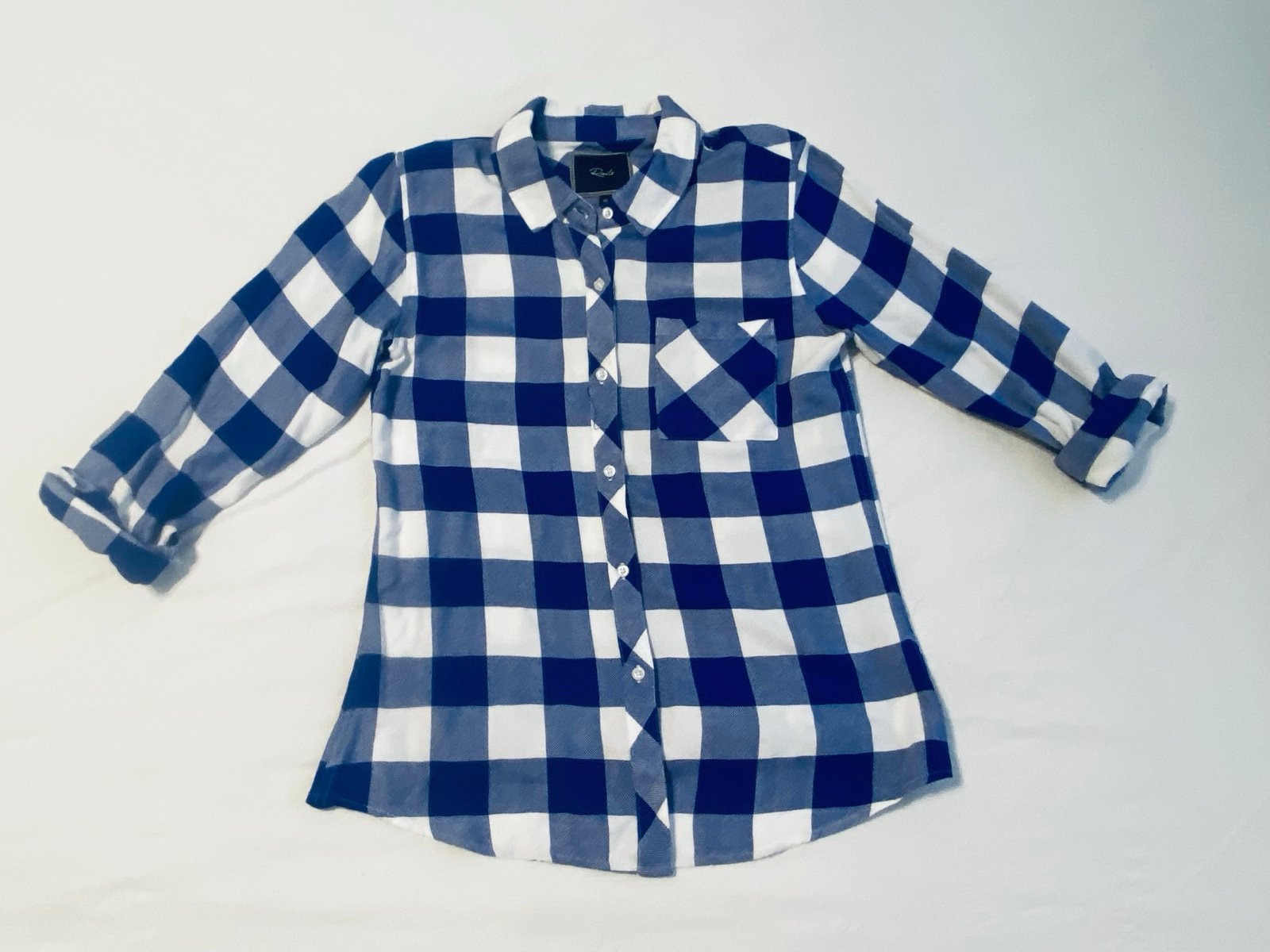 Rails Blue & White Flannel