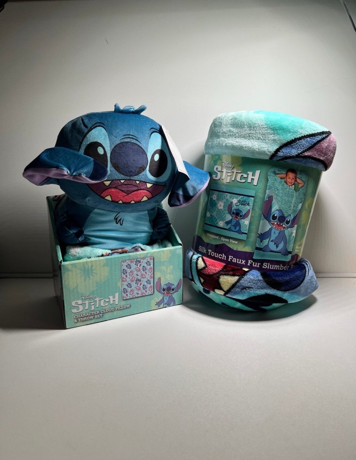 Disney Stitch Bedding Bundle - Cloud Pillow and Slumber Bag