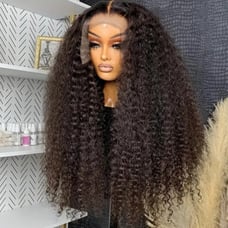 30 Inch Elegant Style | Luxurious 100% Kinky Curly Human Hair Wig