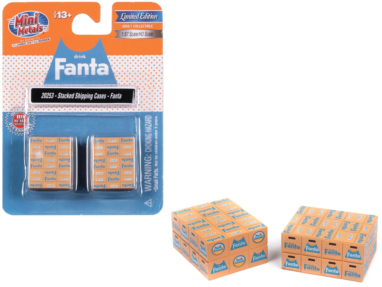 Stacked Shipping Cases Fanta Set of 2 pieces Mini Metals Series for 1/87 (HO