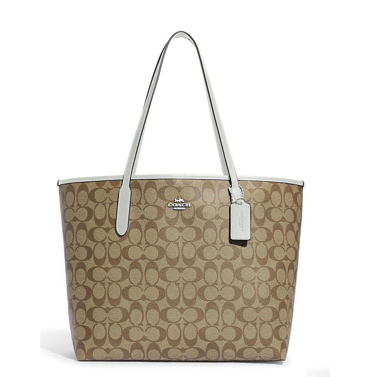 COACH Signature City Tote - Khaki Light Sage