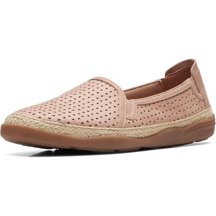 Clarks Women's Elaina Ruby Loafer Leather Rope Slip On Flats NEW 7 N