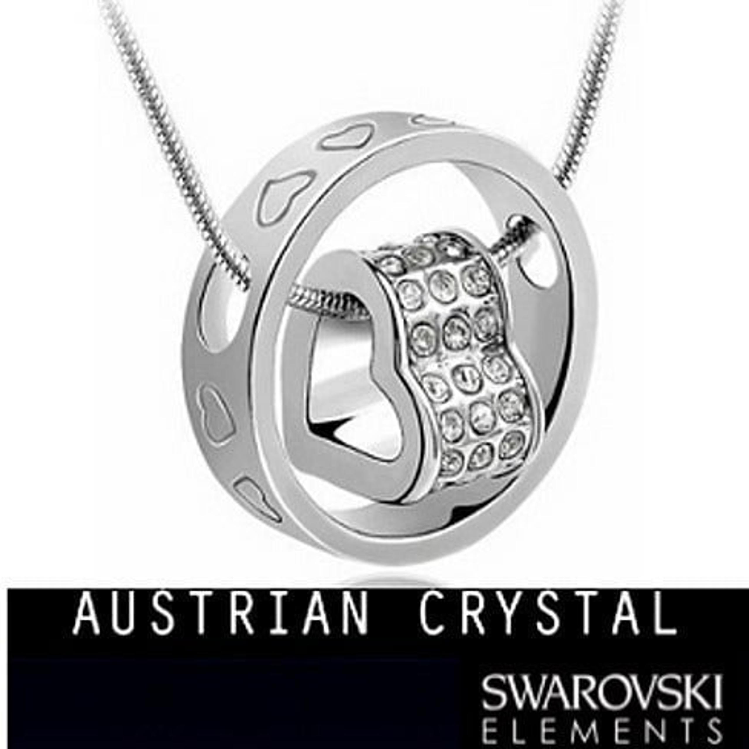 Swarovski Elements Heart Silver Necklace