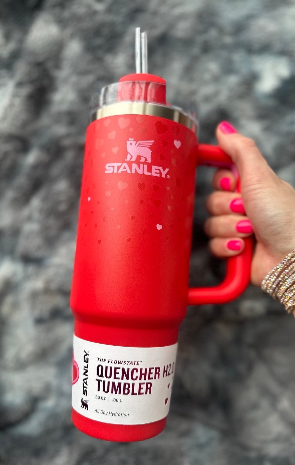 Stanley 30oz RUBY HEARTS Valentine’s Tumbler/BNWT/BNIB/Fast Shipping/ SOLD OUT!