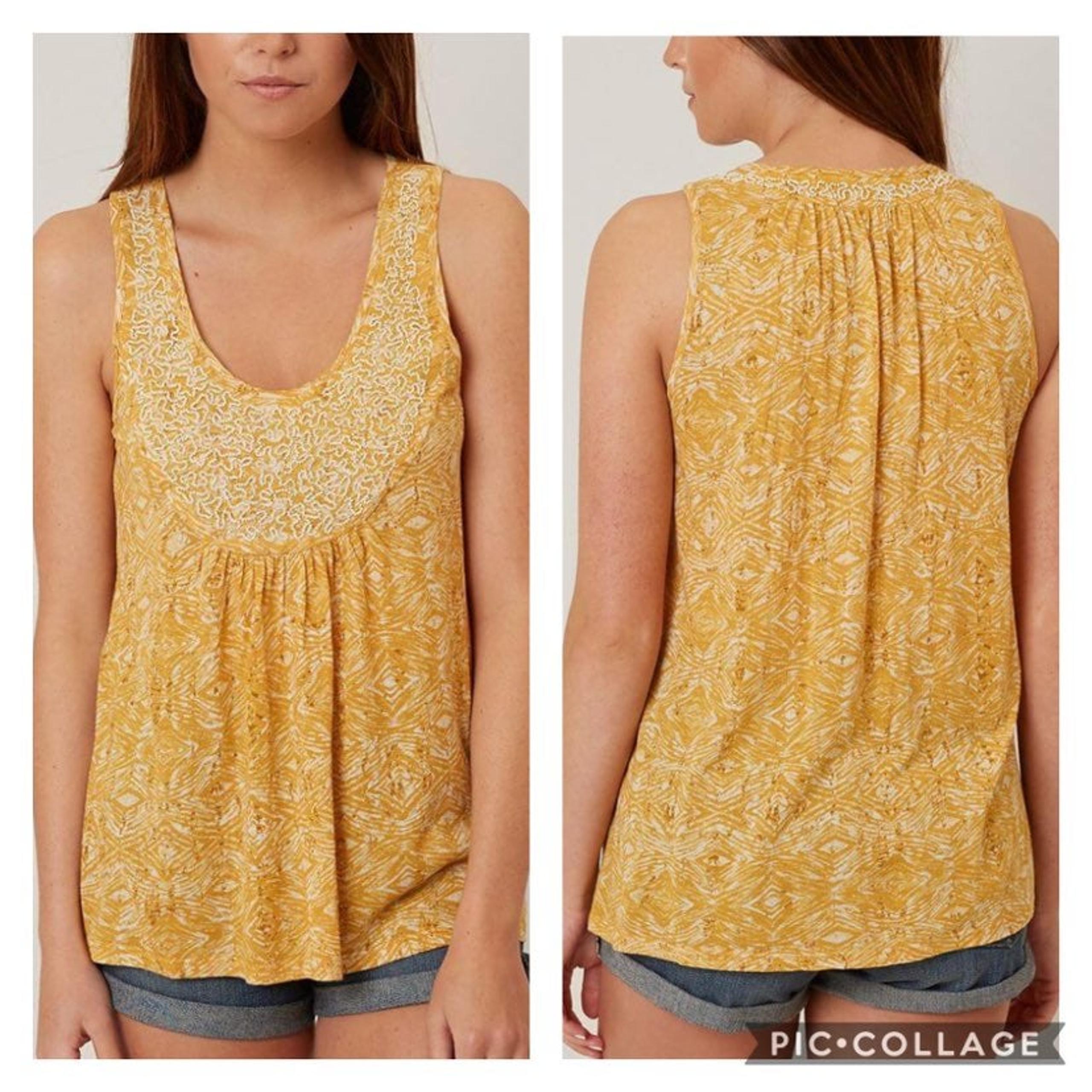 Lucky Brand Scoop Neck Beaded Tank Top