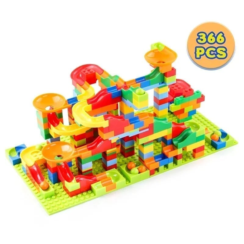 Marble Race Run Blocks Maze Ball Track Toy Compatible city Building Blocks