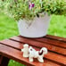 Vintage MCM Rio Hondo California Pottery Naughty Dog Peeing on Fire Hydrant 2 PC