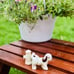 Vintage MCM Rio Hondo California Pottery Naughty Dog Peeing on Fire Hydrant 2 PC