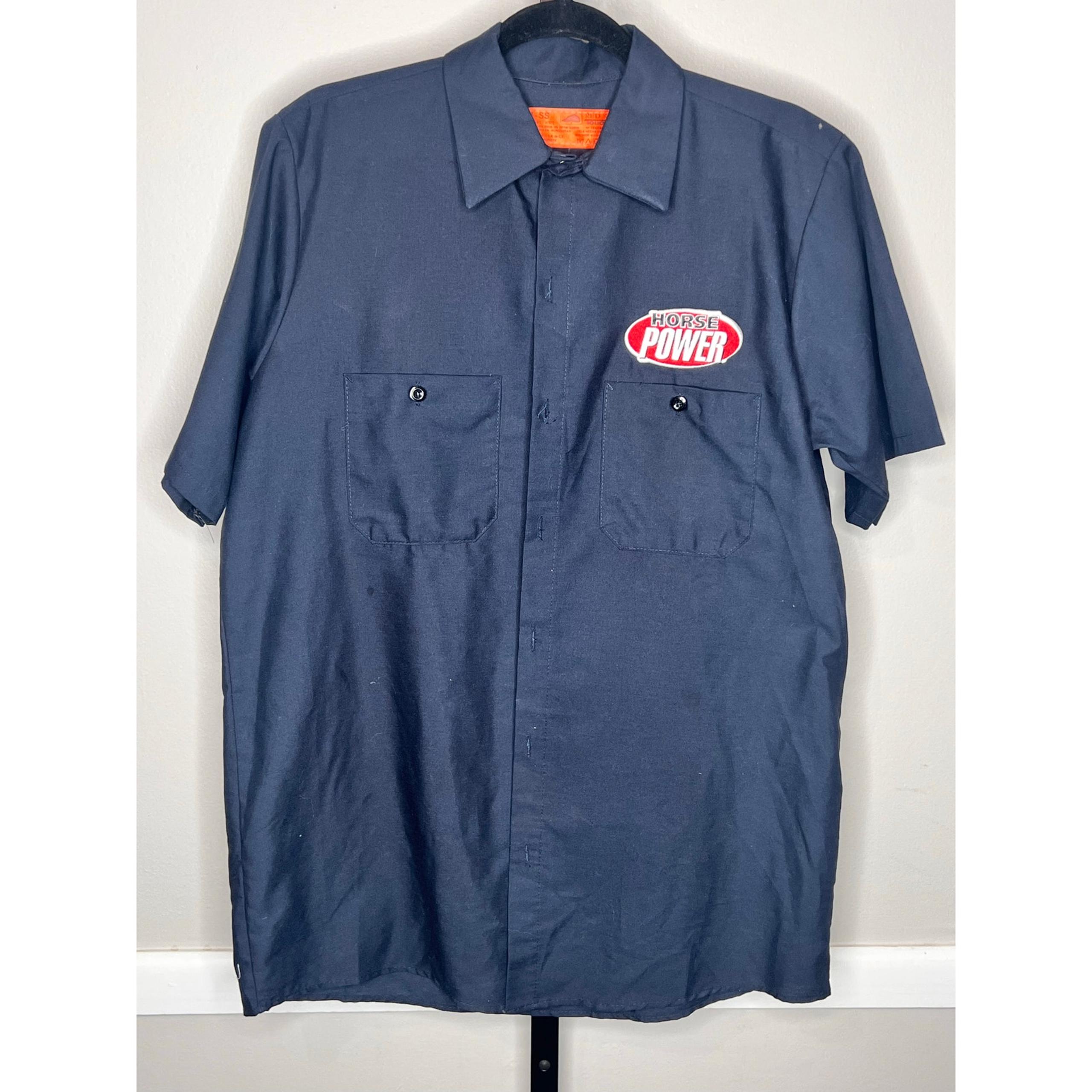 Red Kap Black Horse Power Industrial Mechanic Performance Work Shirt Men’s M