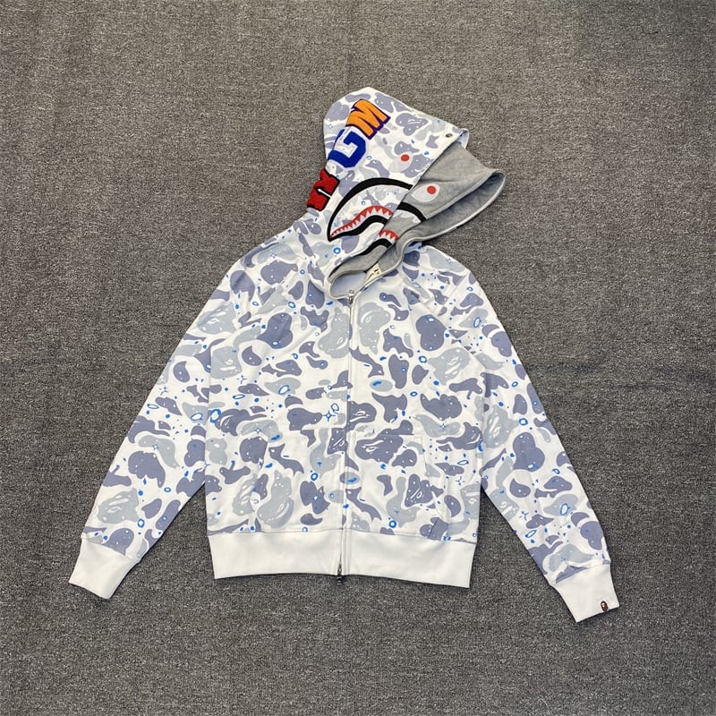 BAPE Space Camo Shark WGM Hoodie Double Hood