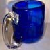 Vintage Andres & Chapman Signed Cobalt Blue Hand-Blown Glass/Cup Art