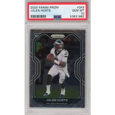 Graded 2020 Panini Prizm Jalen Hurts #343 Rookie Card PSA 10
