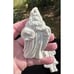 2 Beautiful White Ceramic Old World, Santa Christmas Ornaments Handmade -S53