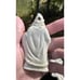 2 Beautiful White Ceramic Old World, Santa Christmas Ornaments Handmade -S53