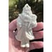 2 Beautiful White Ceramic Old World, Santa Christmas Ornaments Handmade -S53