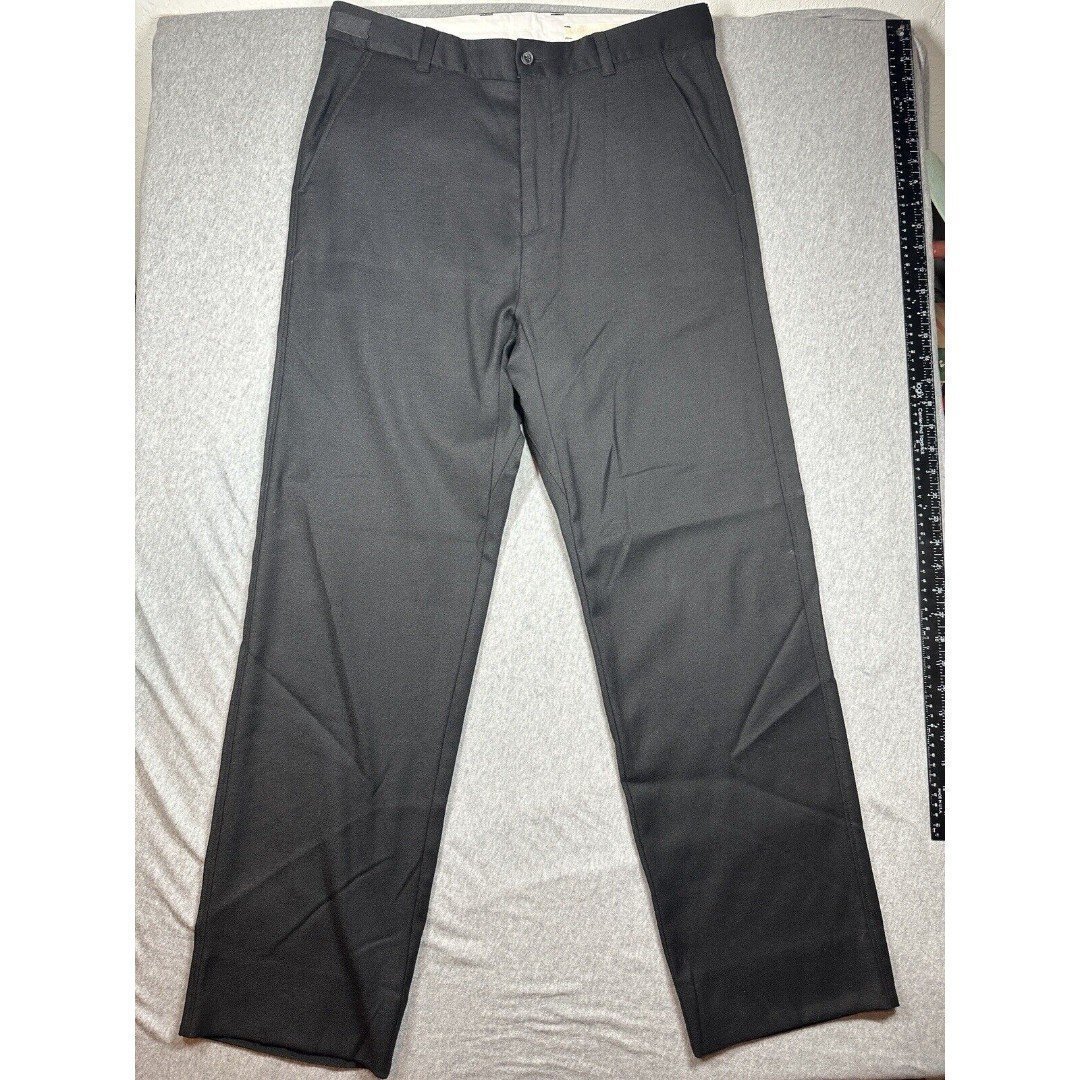ADNYM ATELIER Black Chino Dress Pants Mens 32 L Wool
