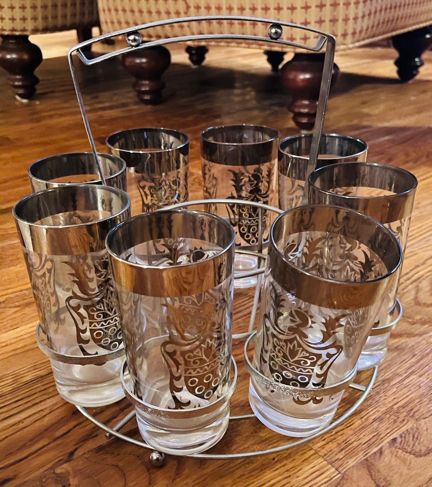 MCM Kimiko Barware Set, missing ice bucket, EUC
