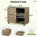 Gray Oak Mobile Lateral File Cabinet with Printer Stand: Effortless Organization