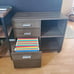 Gray Oak Mobile Lateral File Cabinet with Printer Stand: Effortless Organization