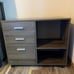 Gray Oak Mobile Lateral File Cabinet with Printer Stand: Effortless Organization