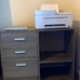 Gray Oak Mobile Lateral File Cabinet with Printer Stand: Effortless Organization