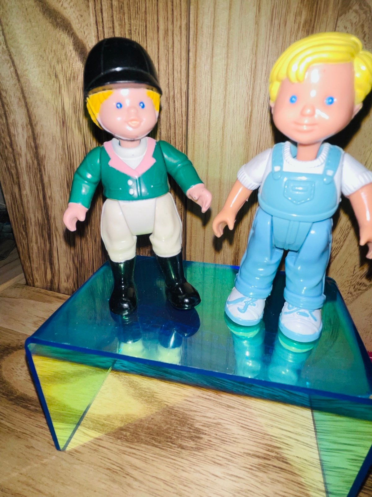 Vtg Fisher Price Loving Family Brother + Sister Siblings Doll House boy Figures
