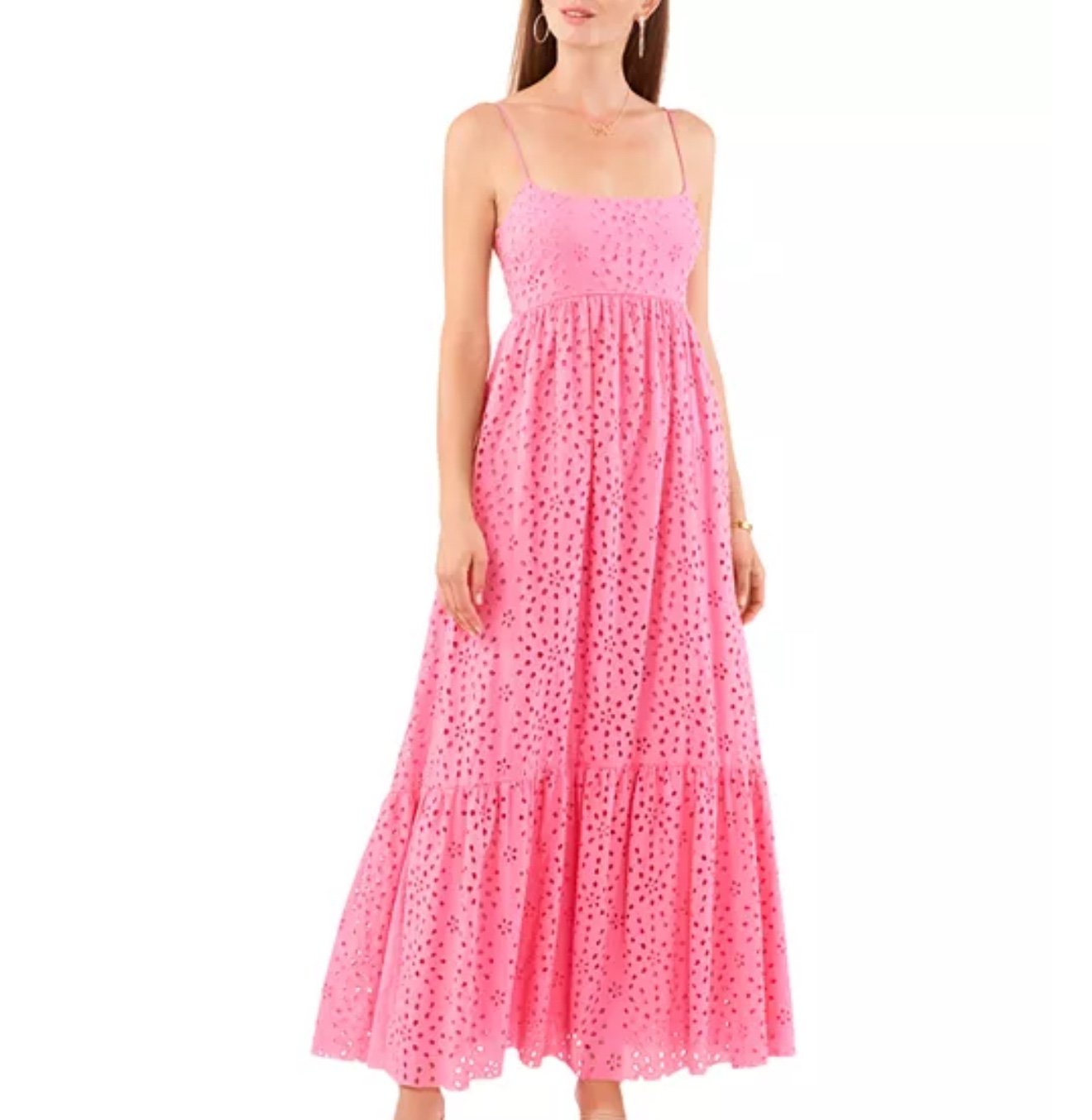 Pink eyelet dress