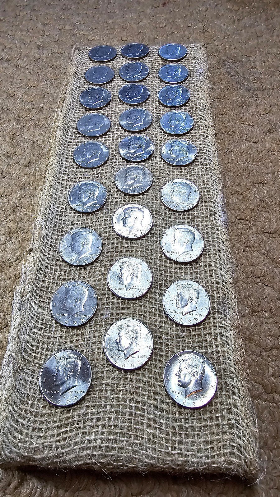27 Beautiful Kennedy Half Dollars 50c/ 5 WITH MAJOR ERRORS