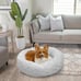 Best friends the original calming donut cat and dog bed in fur lux gray