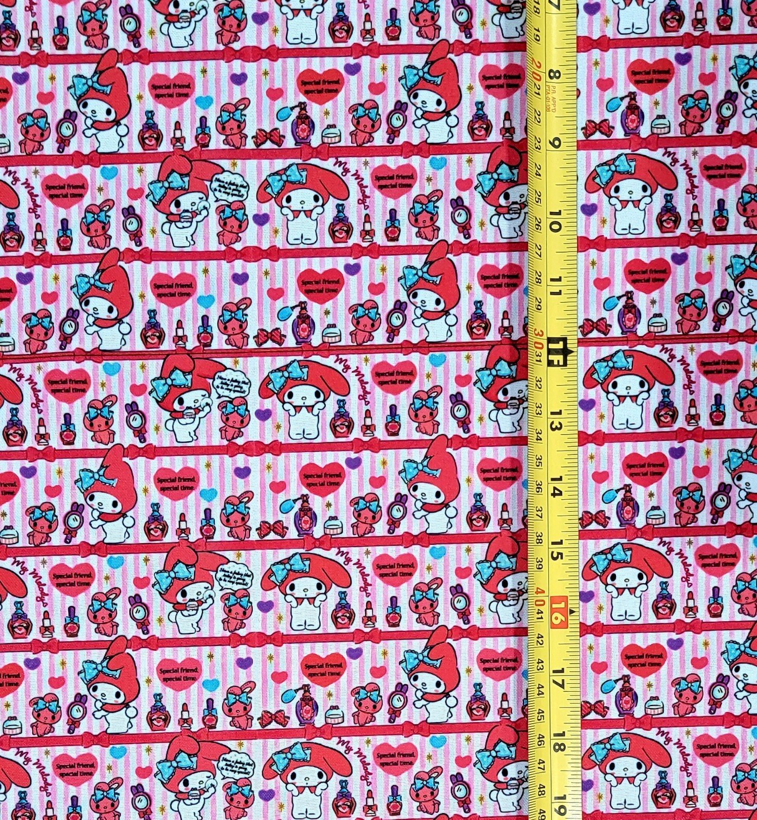 MY MELODY COSMETIC PINK FABRIC 1 YARD (36 X58 )