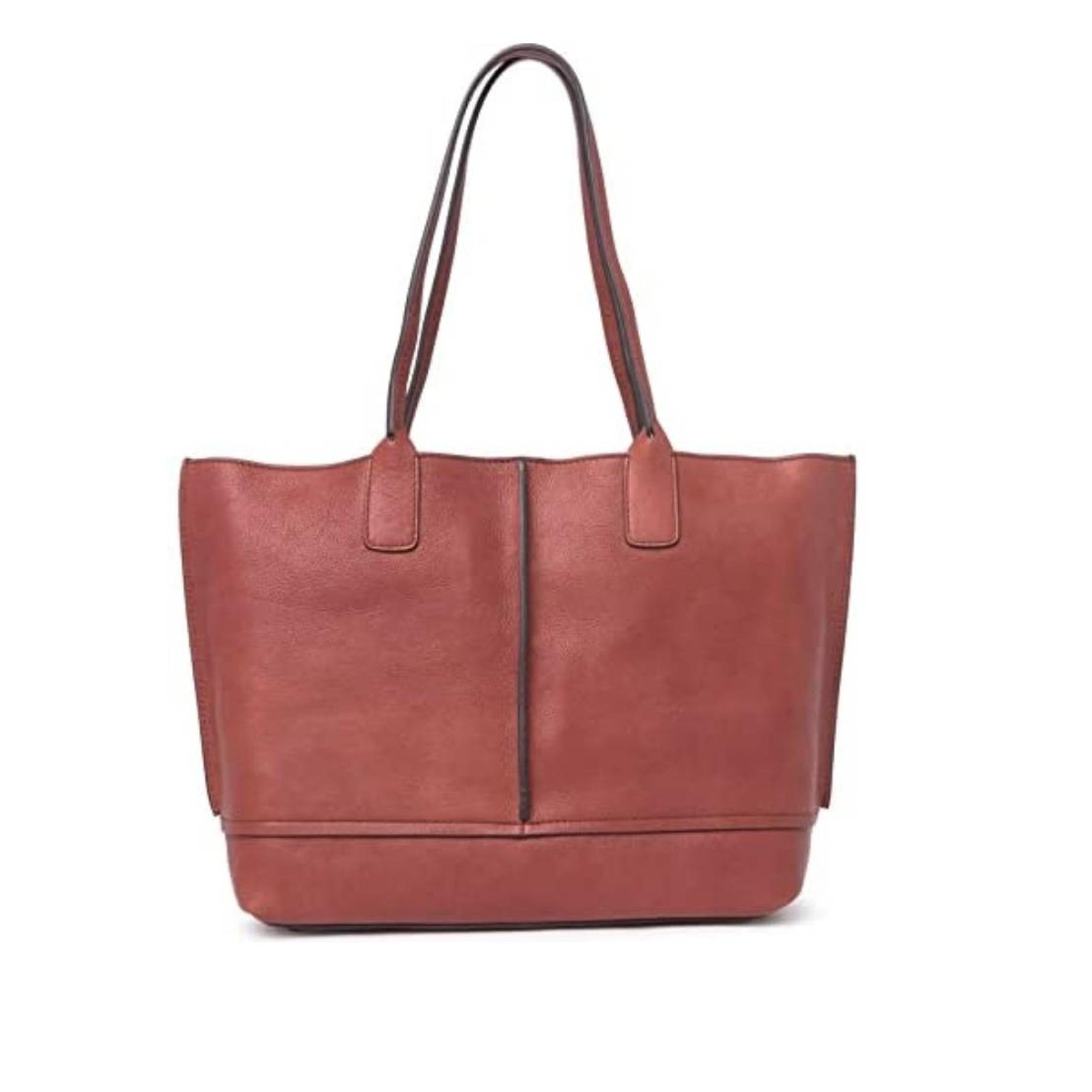 New Frye Lucy Tote Bag Purse Spacious Roomy Brown Leather $210
