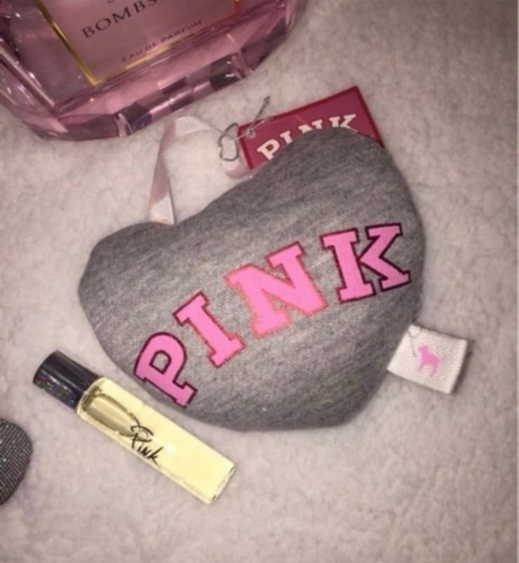 Rare Victoria’s Secret Pink Perfume Heart Pillow Door Hanger Prop