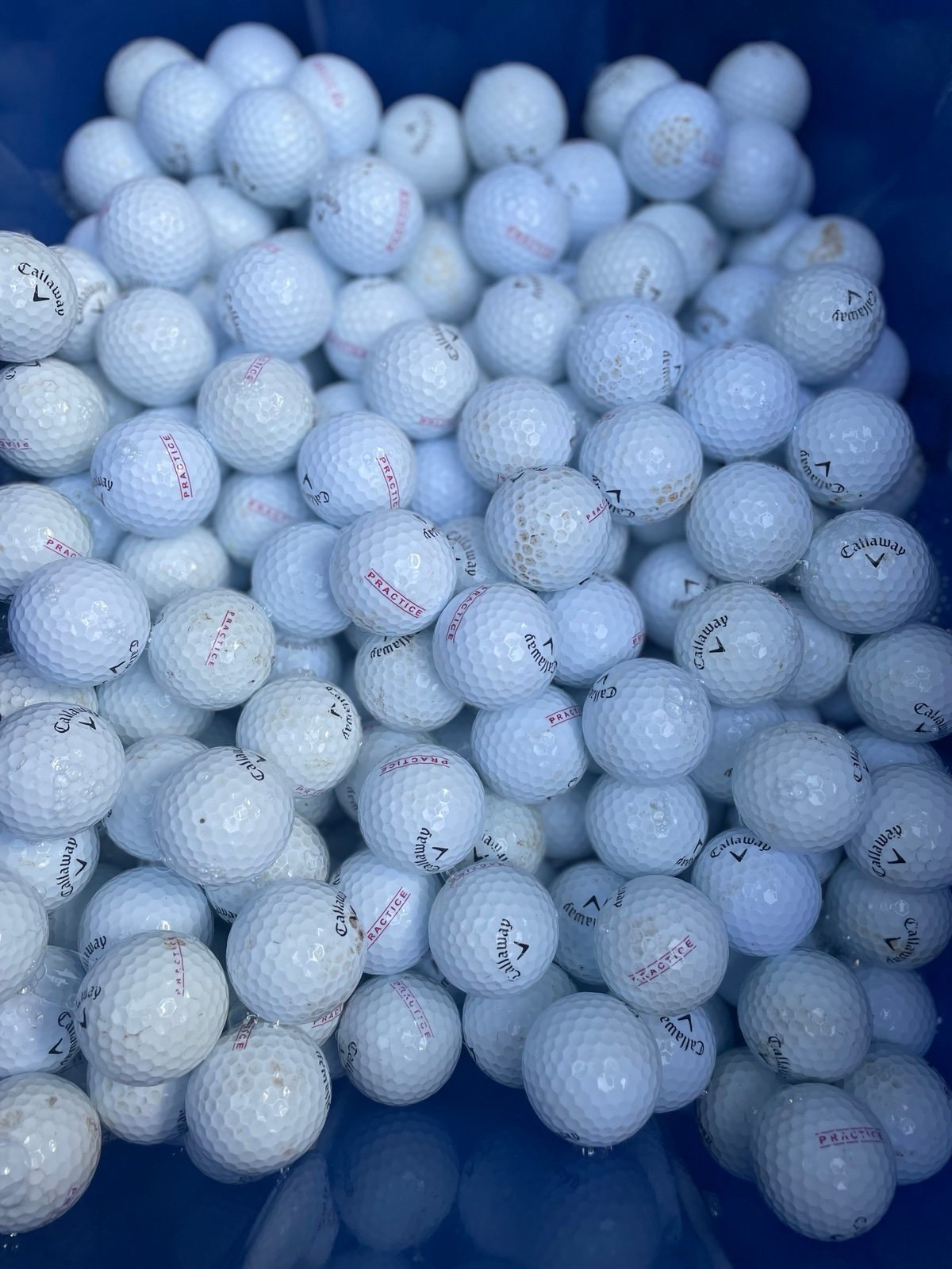 Callaway 100 practice golf balls -hand cleaned grade AAA
