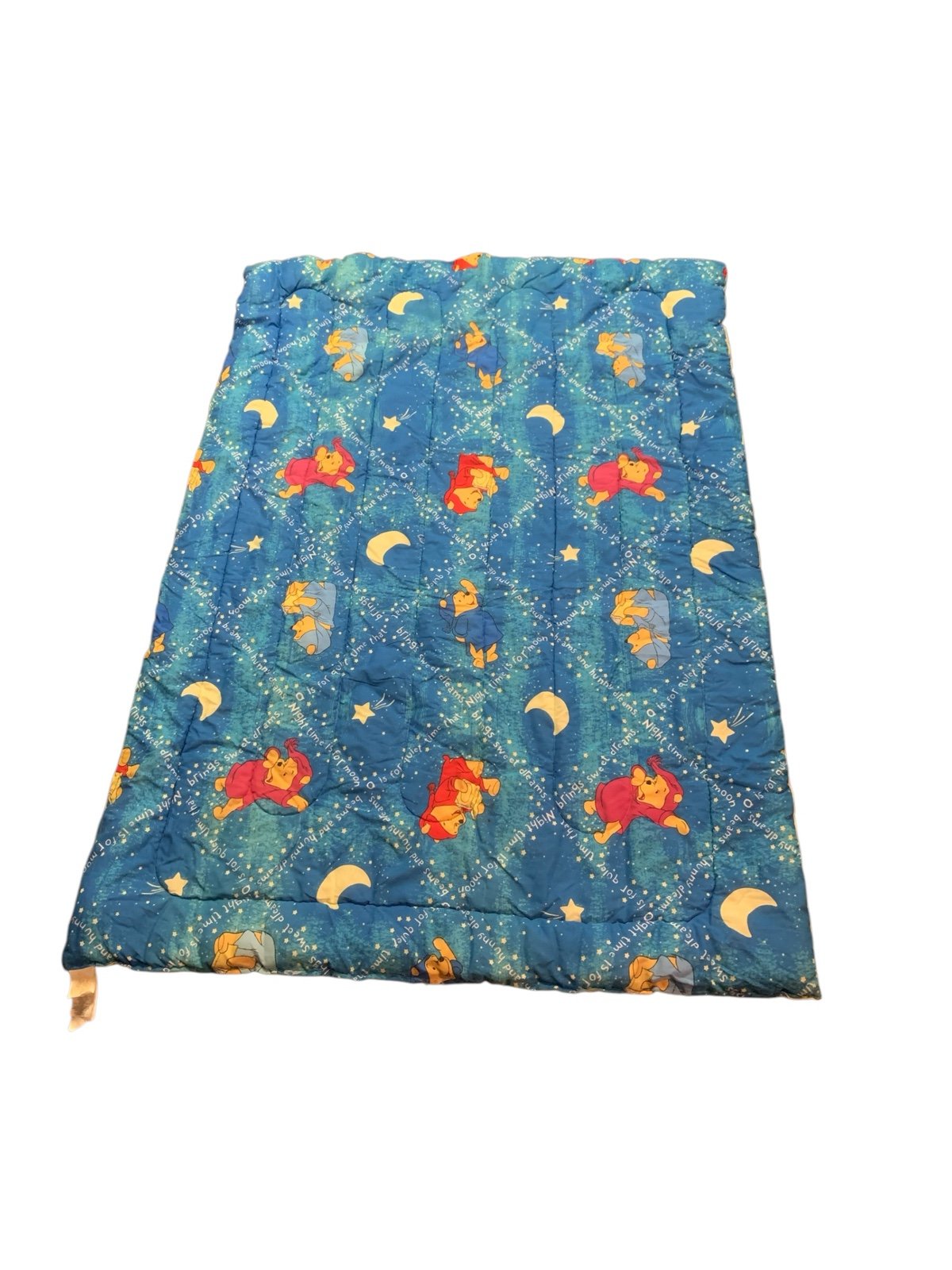 DAMAGED Disney Winnie The Pooh Reversible Sleep Nighttime Nap Twin Comforter