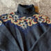 Vintage hand beaded turtle neck sweater